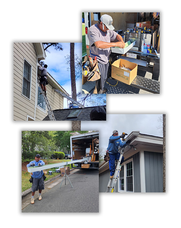 Simple Construction gutter projects collage